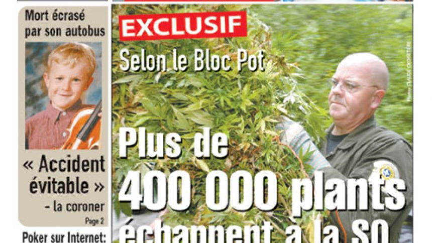 Page couverture du Journal de Sherbrooke, 1er septembre 2006