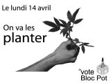 Élections 2003 : affiche « On va les planter »